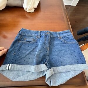 Jonnie B Denim Shorts with black little stars